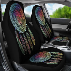 Dream Catcher Black-Native American Car Seat Cover