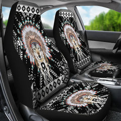 Chief Wolf-Native American Car Seat Cover