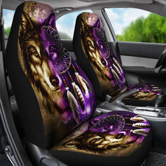 Dream Wolf Protector-Native American Car Seat Cover