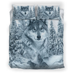 Winter Wolf Spirit - Native American Bedding Set