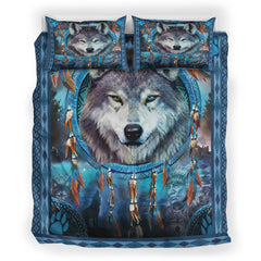 Guardian Wolf - Native American Bedding Set